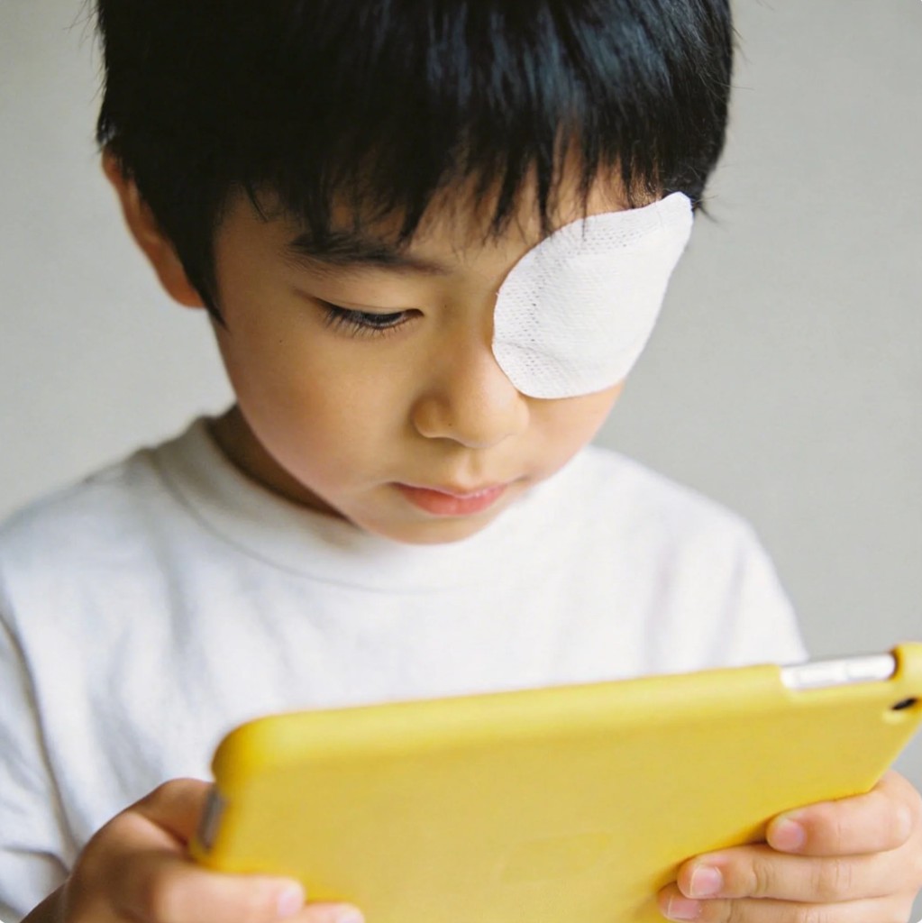 弱视人群：遮盖健眼进行视功能训练